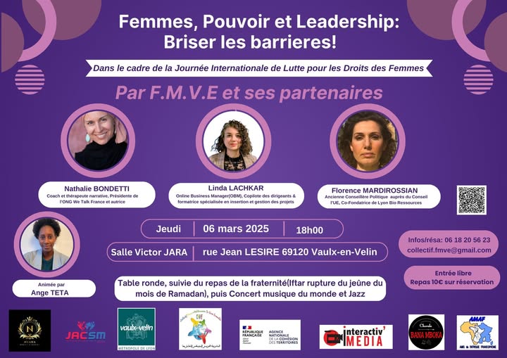 Table ronde, organisée dans le cadre de la Journée Internationale de Lutte pour les Droits des Femmes
